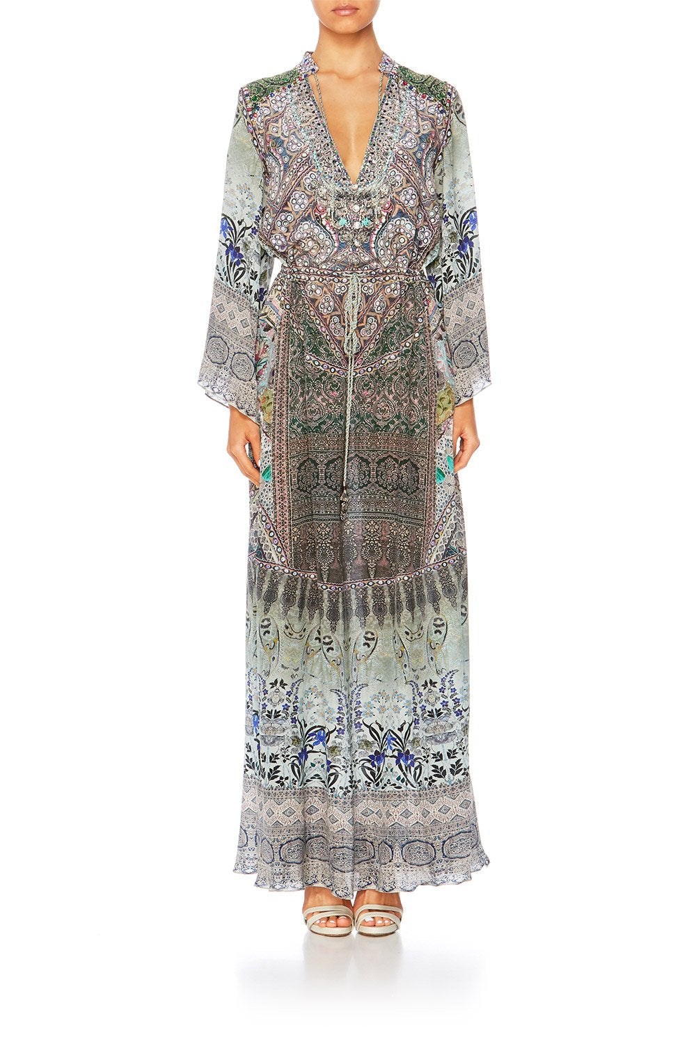 MAMAS HOME DRAWSTRING BUTTON UP DRESS