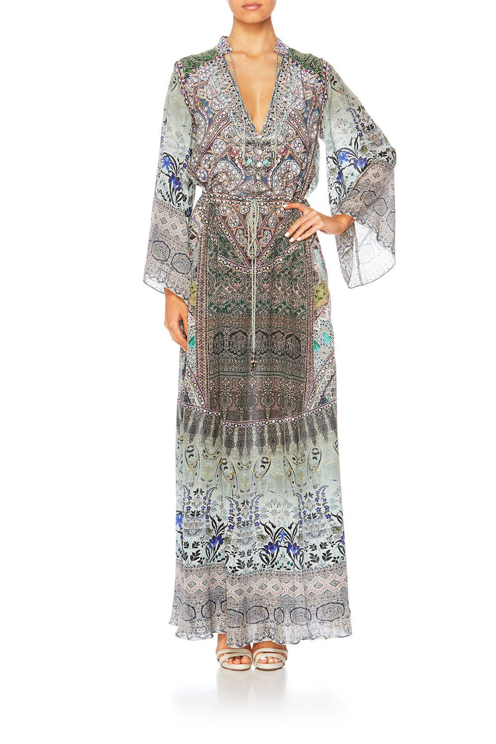 MAMAS HOME DRAWSTRING BUTTON UP DRESS