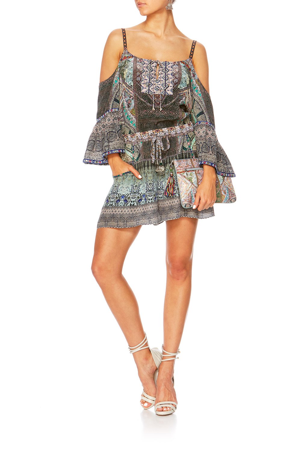 MAMAS HOME DROP SHOULDER PLAYSUIT W BIB