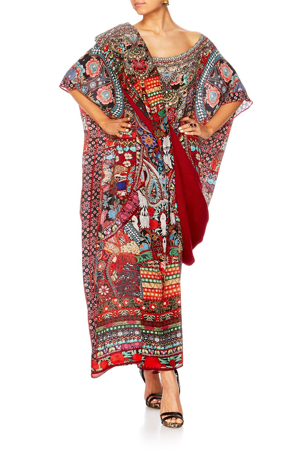 QUEEN ALIKA SLIM LINE ROUND NECK KAFTAN