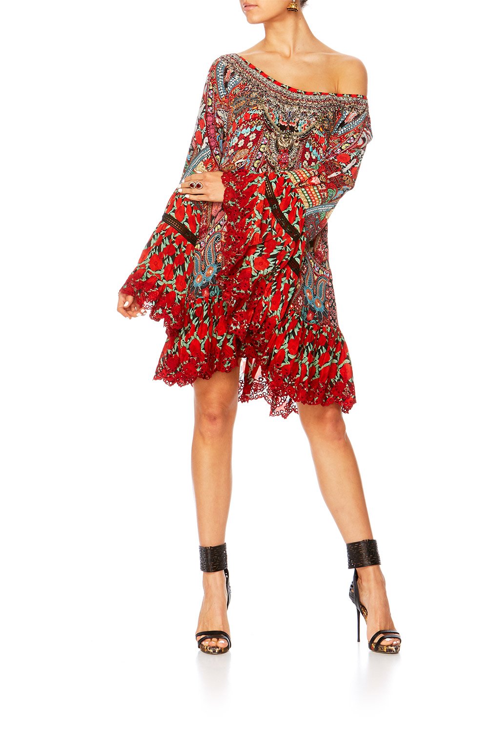 QUEEN ALIKA A LINE FRILL DRESS