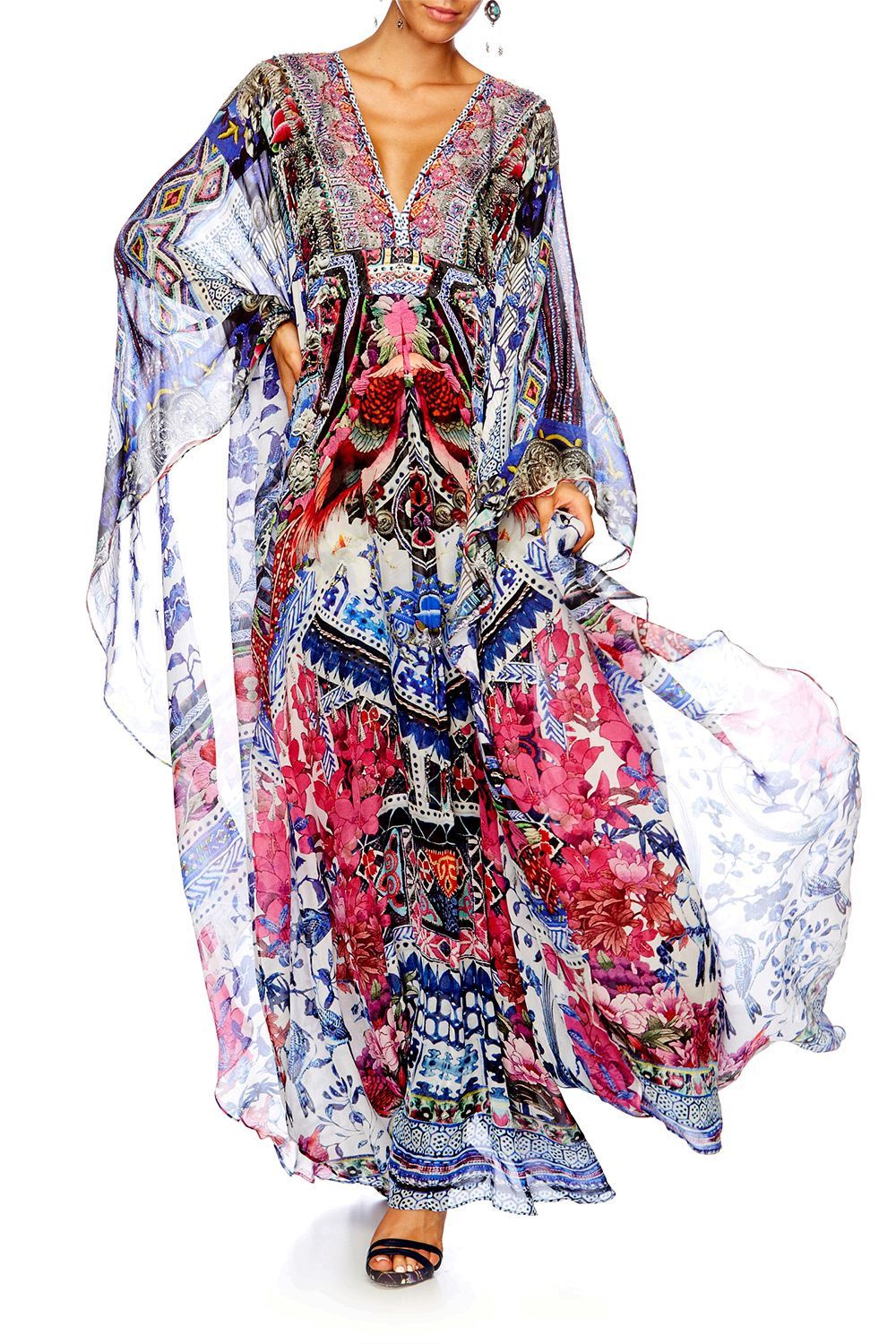 FROM KAILI WITH LOVE LONG KAFTAN W/ WAIST TAB