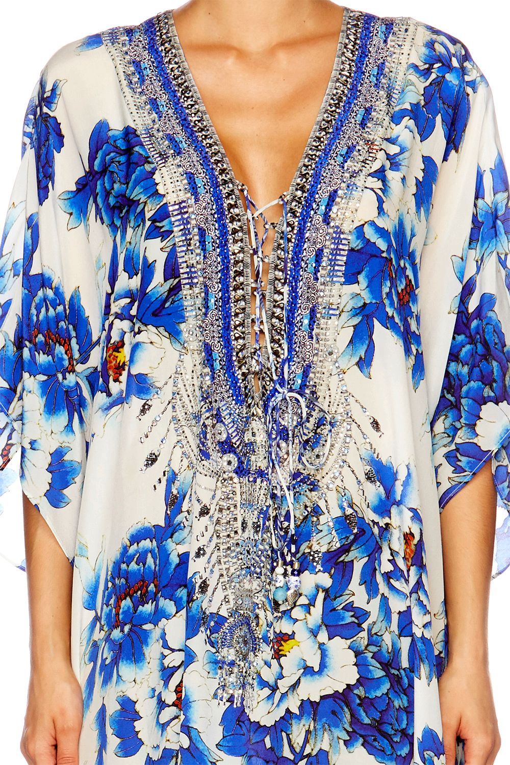 RING OF ROSES SHORT LACE UP KAFTAN