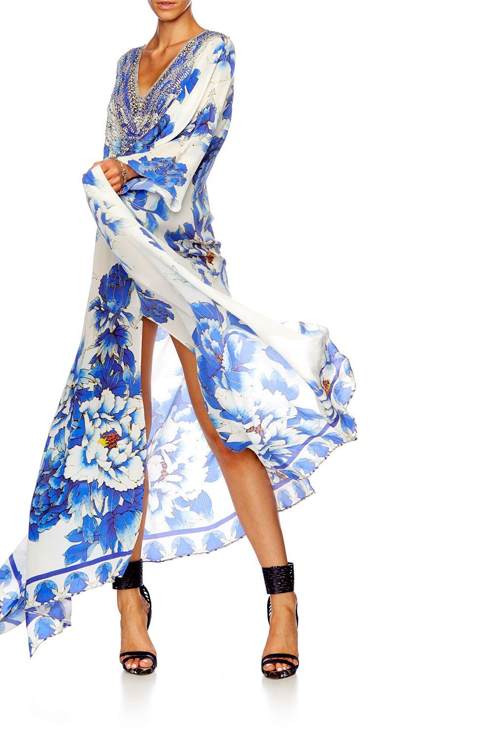 RING OF ROSES SHORT LACE UP KAFTAN