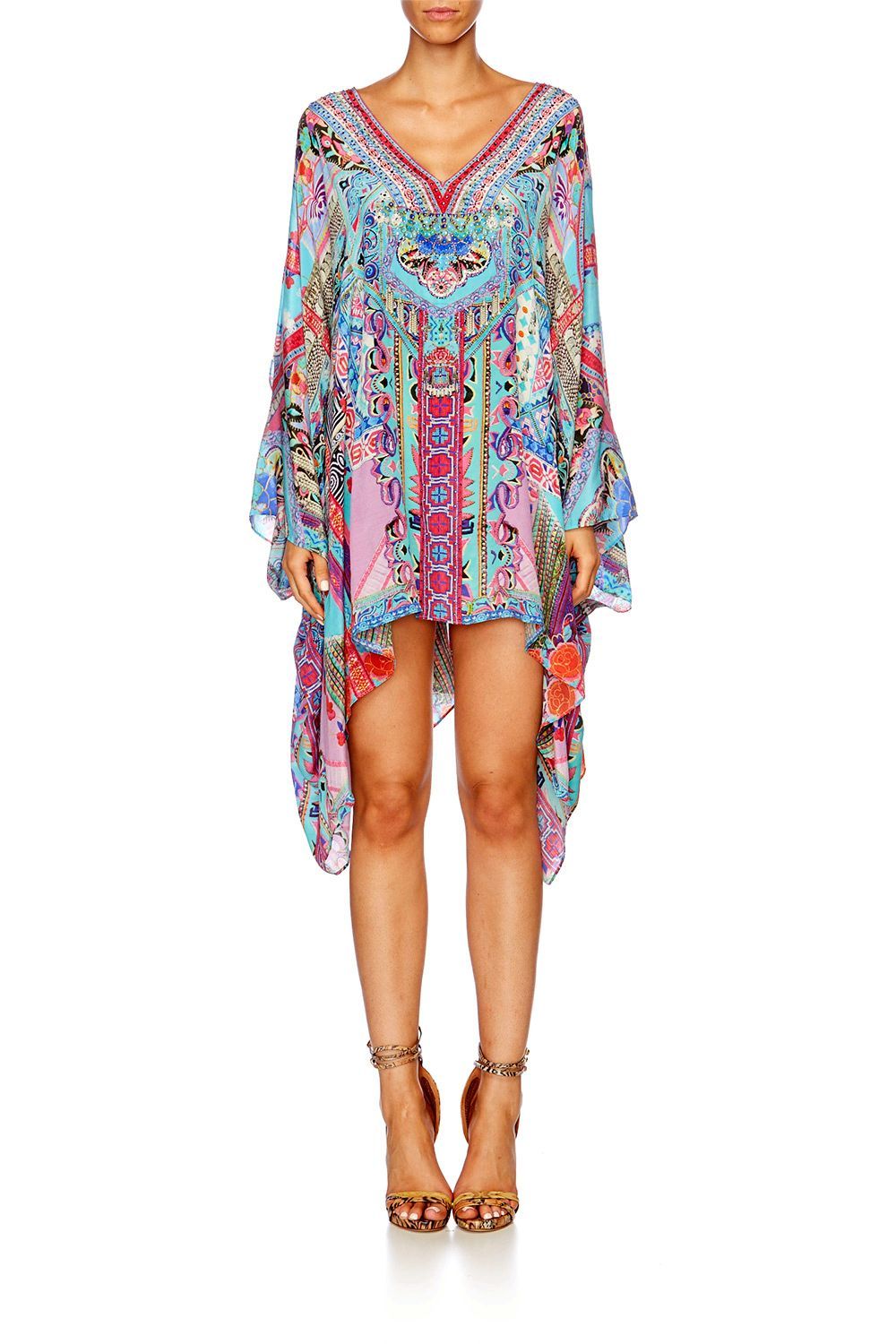 FESTIVAL FRIENDS SPLIT SHOULDER SHORT KAFTAN