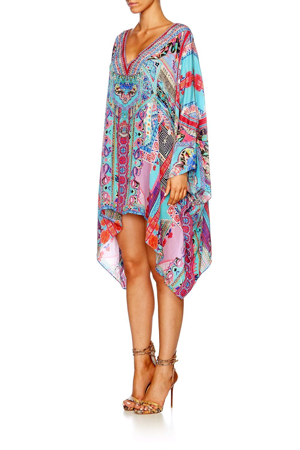 FESTIVAL FRIENDS SPLIT SHOULDER SHORT KAFTAN