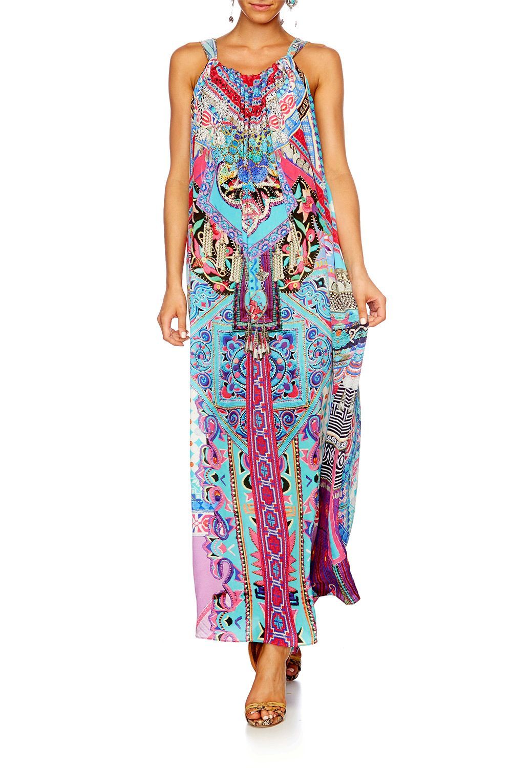 FESTIVAL FRIENDS DRAWSTRING DRESS