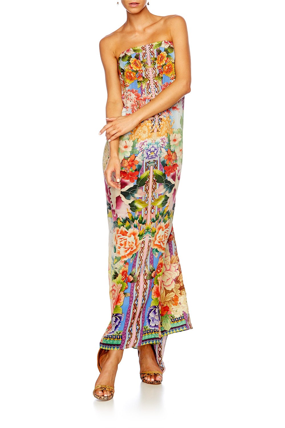 FLOWER HOUR ROUND NECK KAFTAN