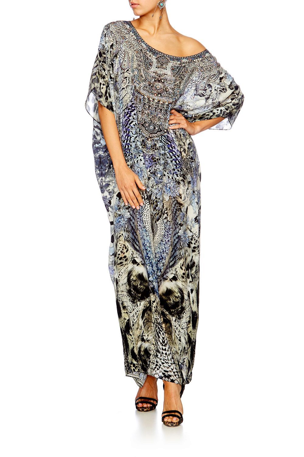 HUSH HUSH ROUND NECK KAFTAN