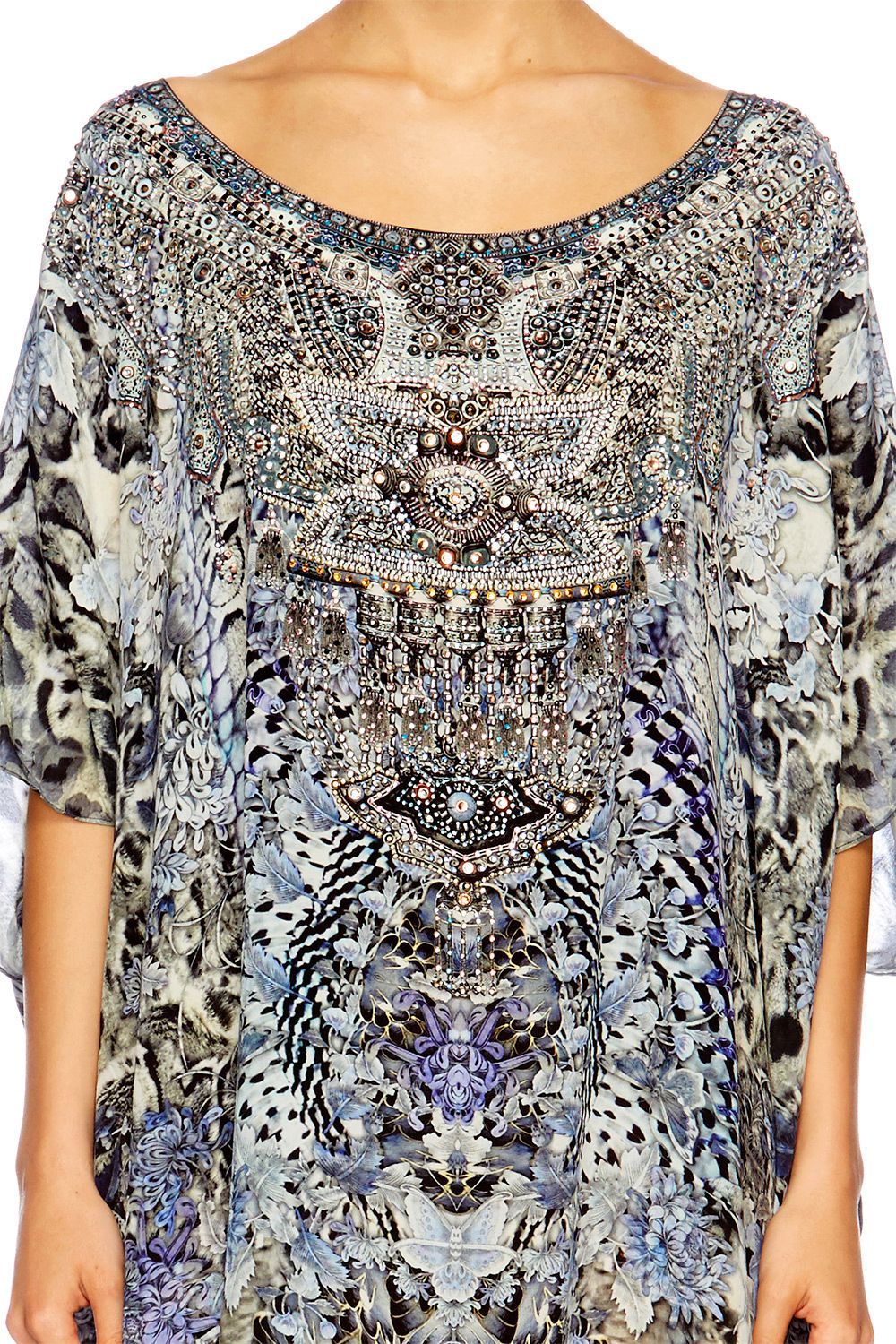 HUSH HUSH ROUND NECK KAFTAN