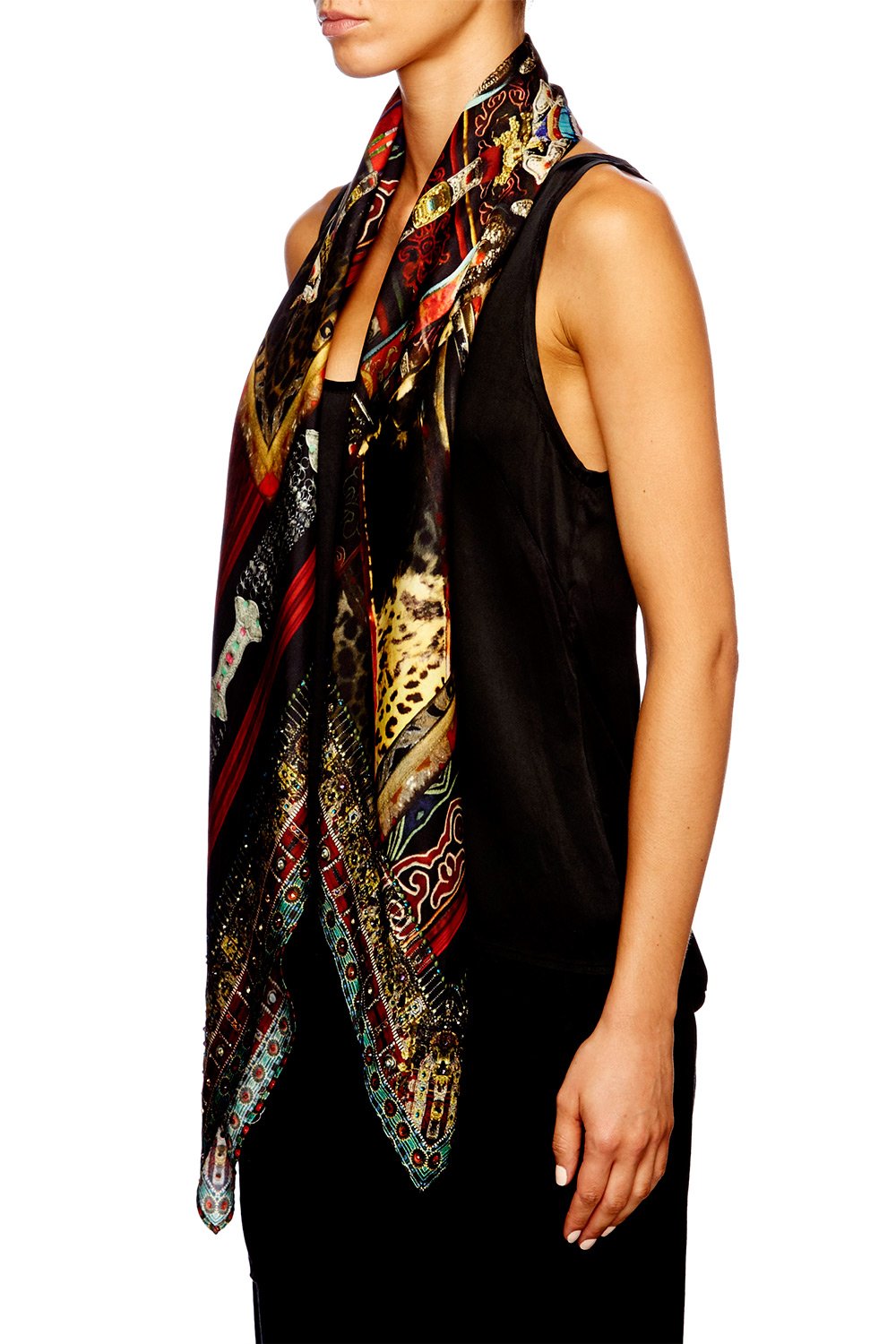 IN A DALAI DAZE LARGE SQUARE SCARF