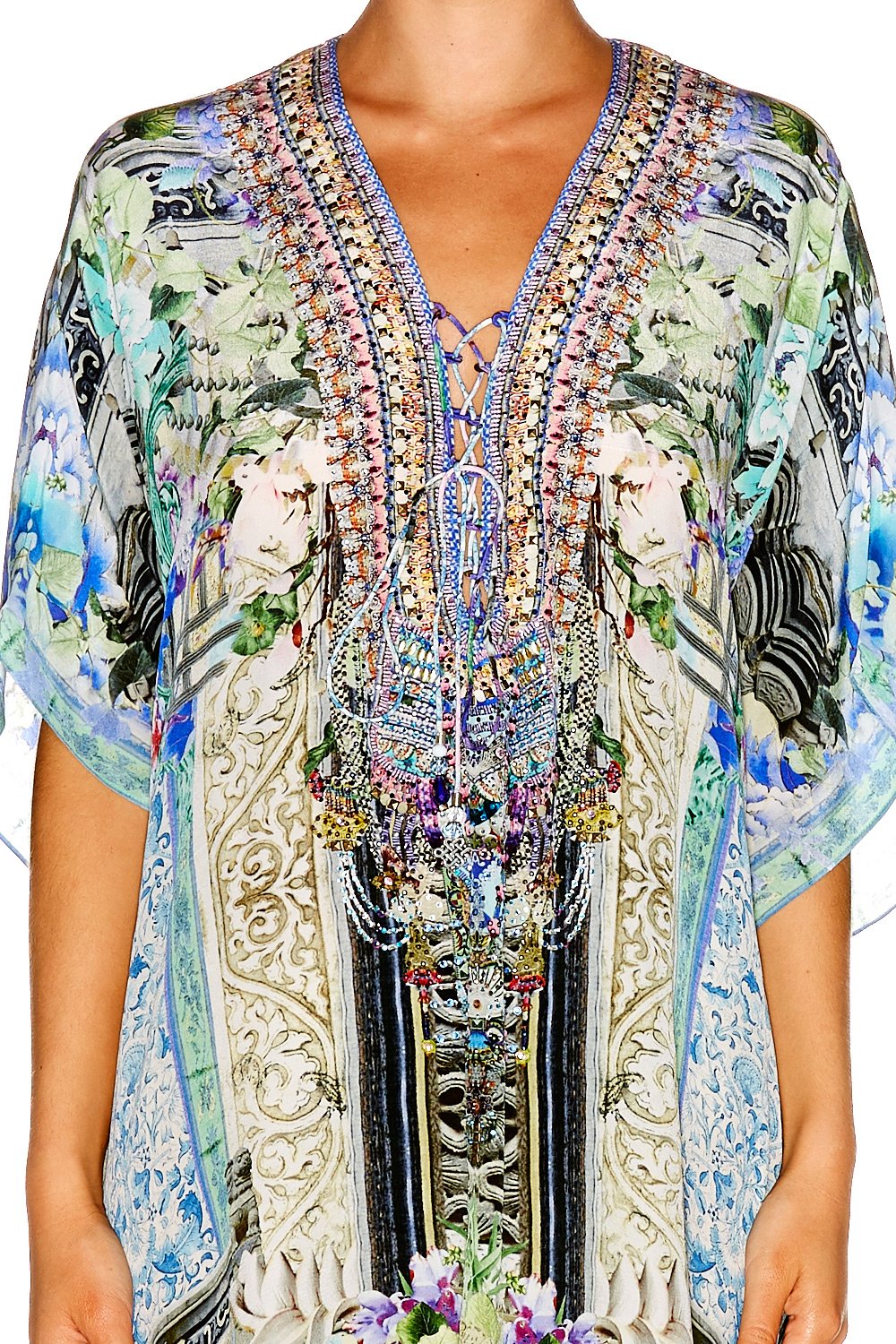 DEAR DIARY SHORT LACE UP KAFTAN