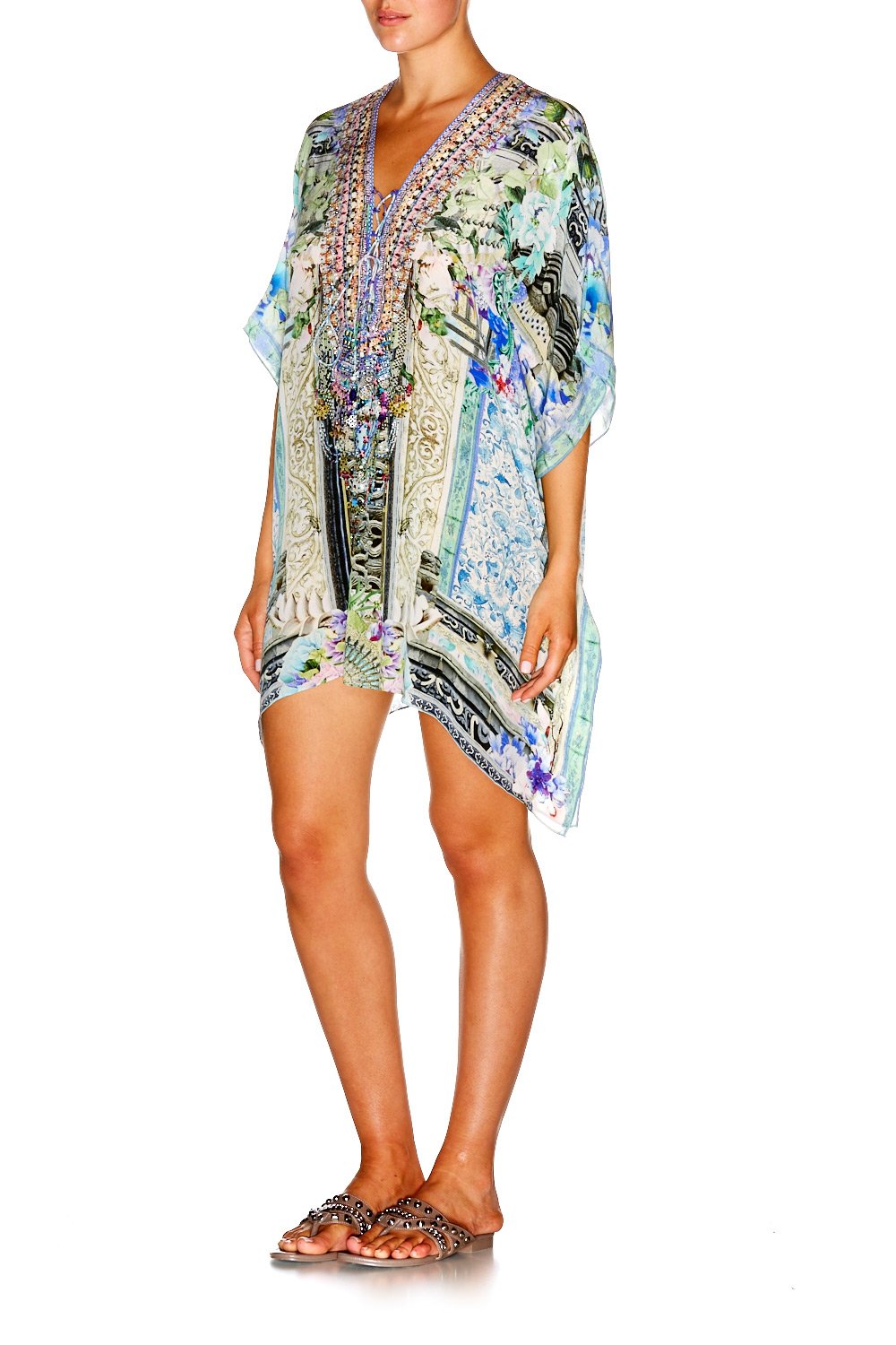 DEAR DIARY SHORT LACE UP KAFTAN
