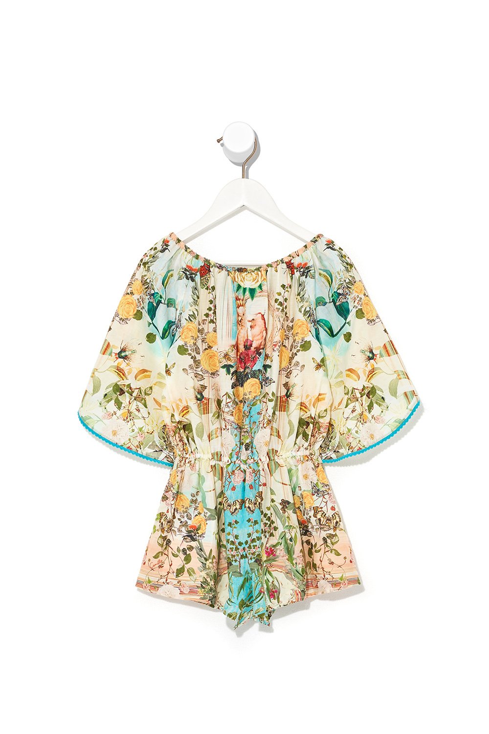 KIDS 3/4 FLARE SLEEVE PLAYSUIT TEA AND HONEY