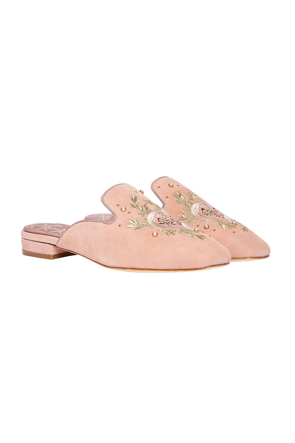 SQUARE TOE SLIPPER DUSTY PINK