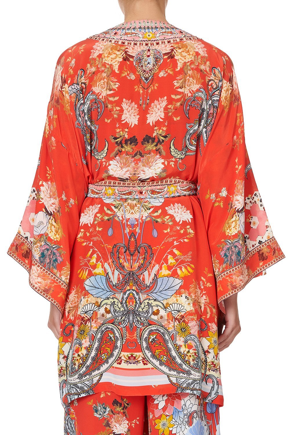 KIMONO WITH TIE BELT PAISLEY IN PATCHES