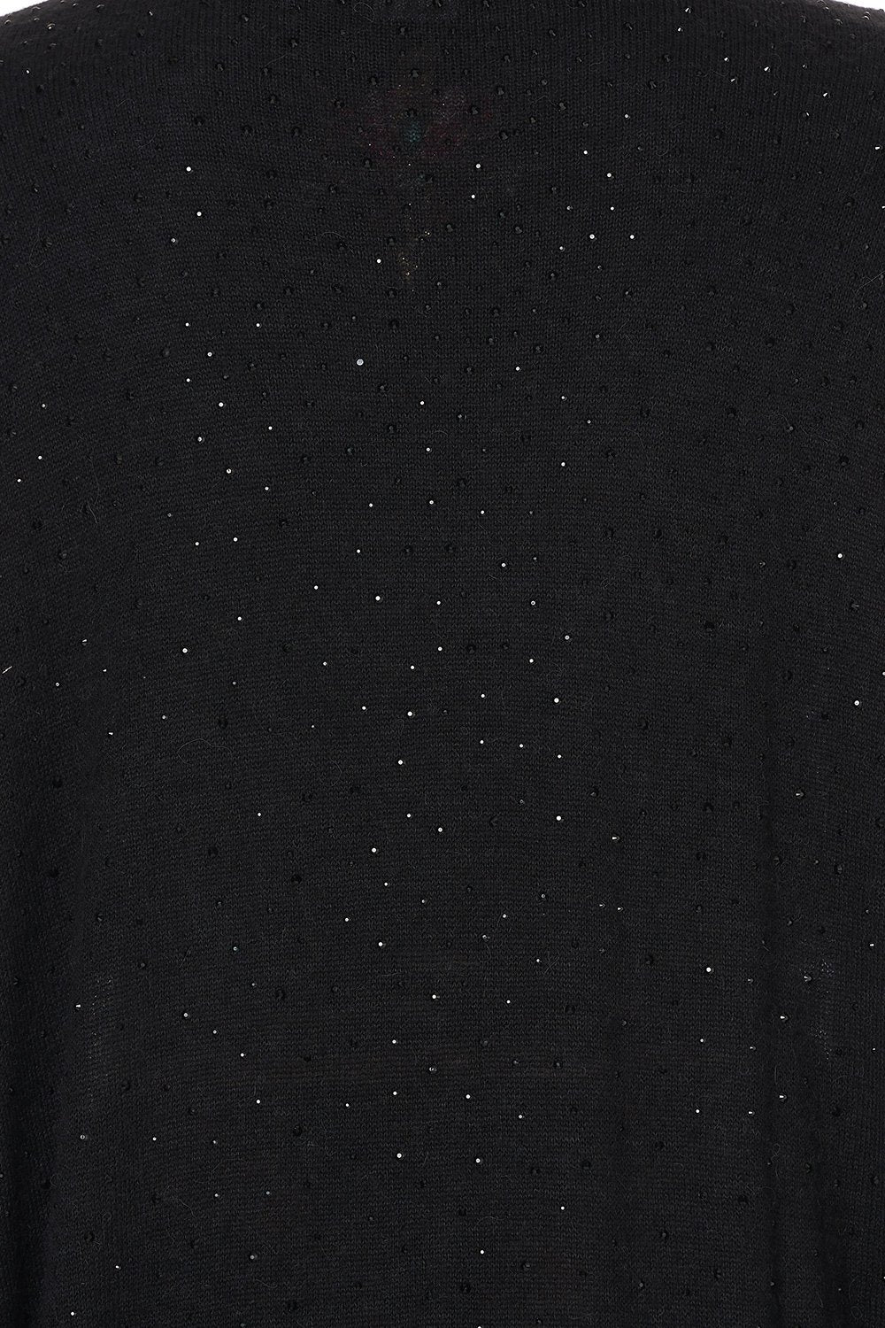 SOFT KNIT PONCHO WITH CRYSTALS BLUSHING MANOR