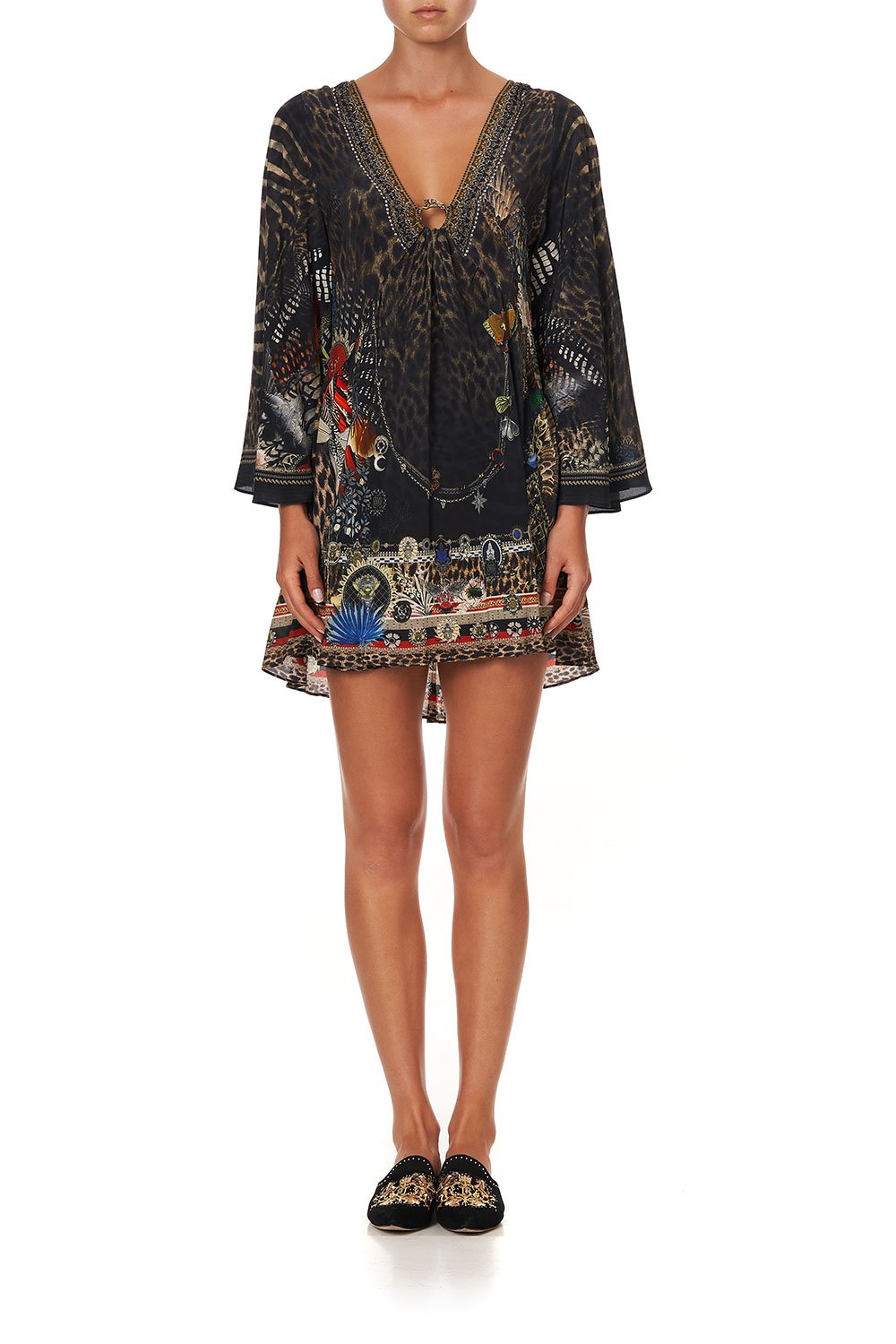 U-RING DRESS WITH FLARED SLEEVE TREASURE CHASER