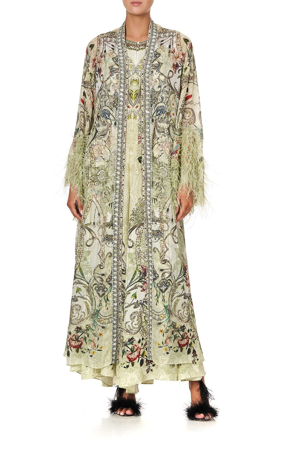 FLARE SLEEVE LONG ROBE BRICK LANE BEAUTY