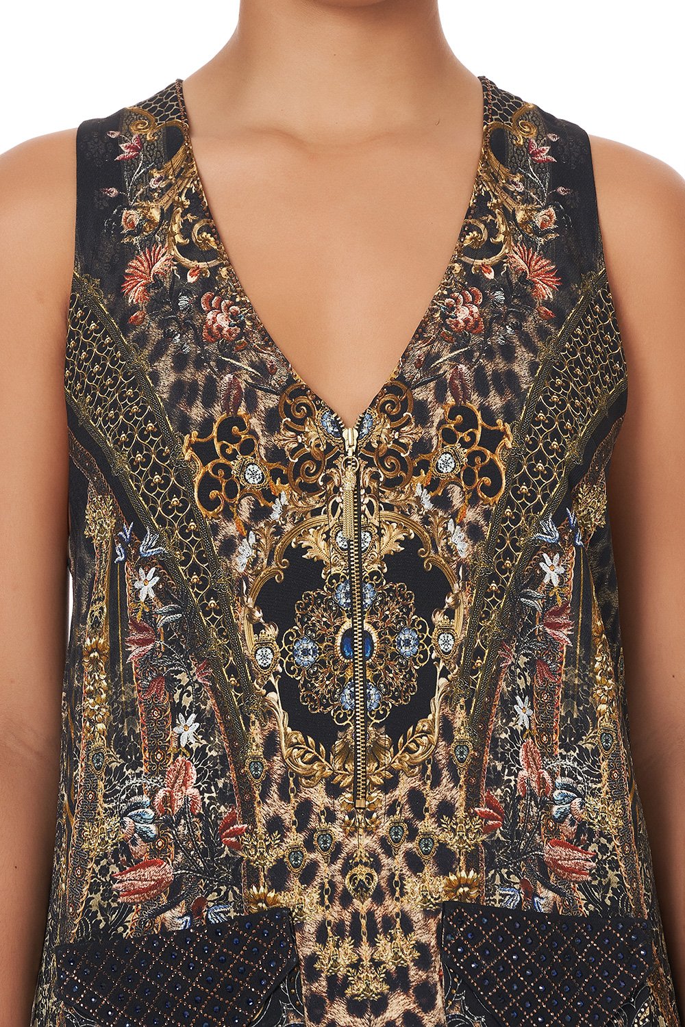 V NECK SHIFT DRESS ABINGDON PALACE