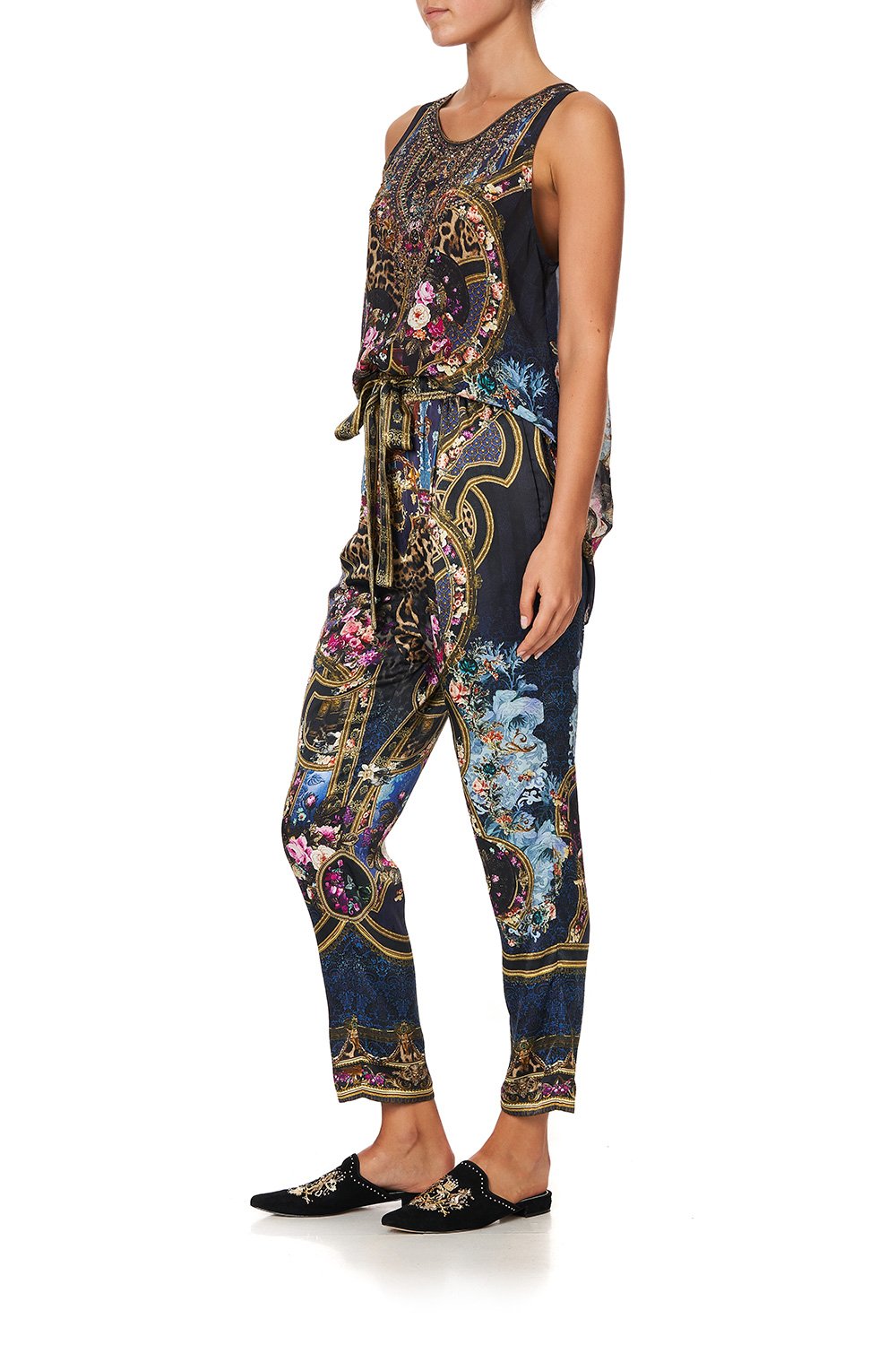 DROP CROTCH SLIM LEG PANT FIELDS OF TREASURE