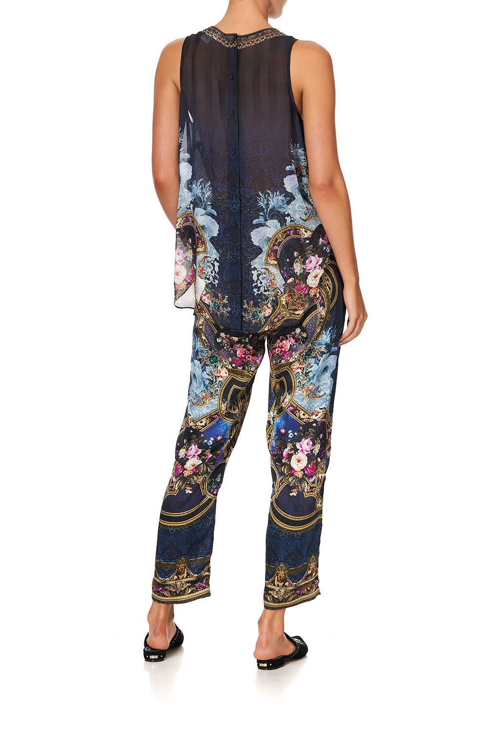 DROP CROTCH SLIM LEG PANT FIELDS OF TREASURE