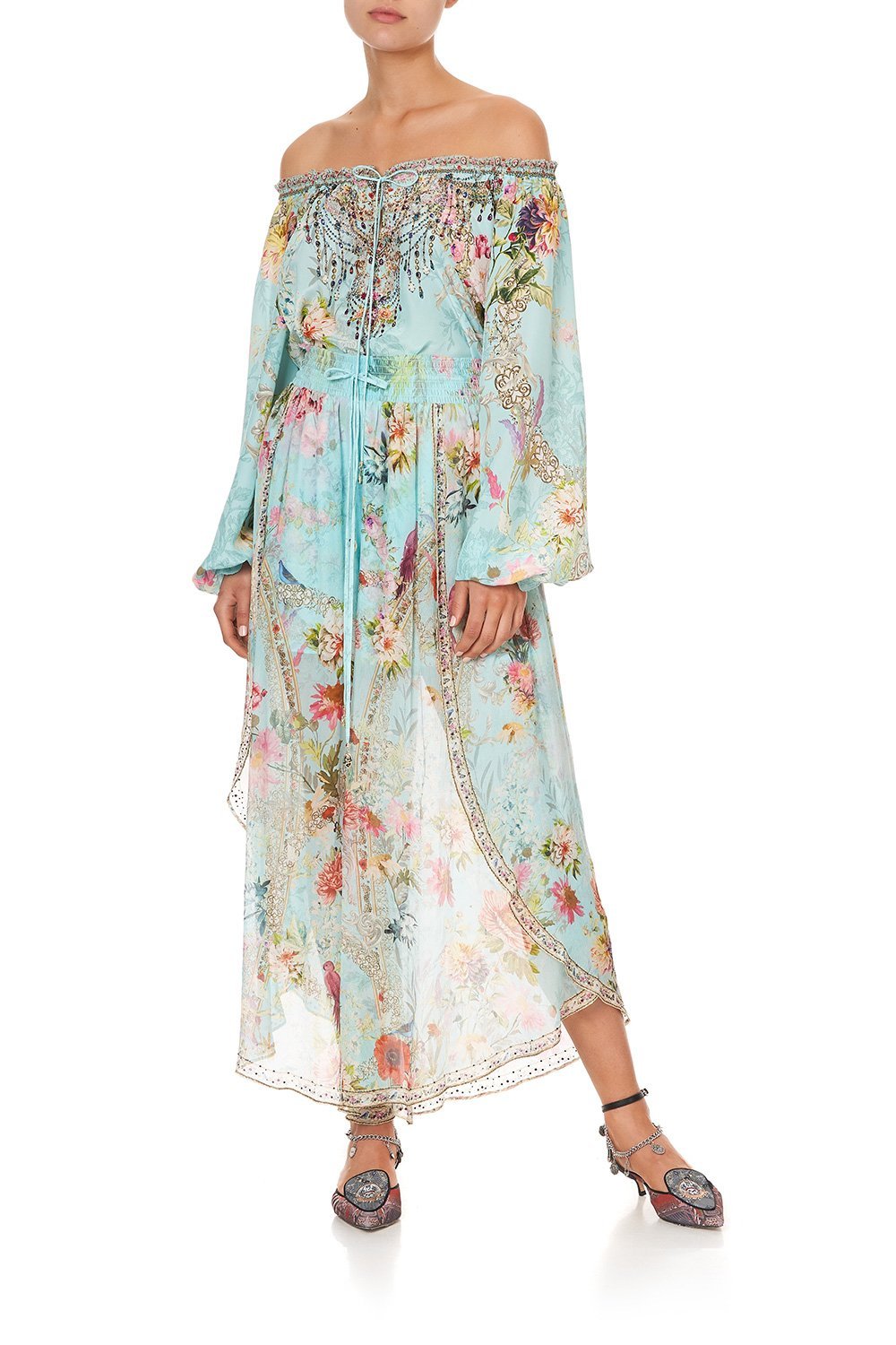 NECK TIE GATHERED BLOUSE A ROYAL STITCH UP