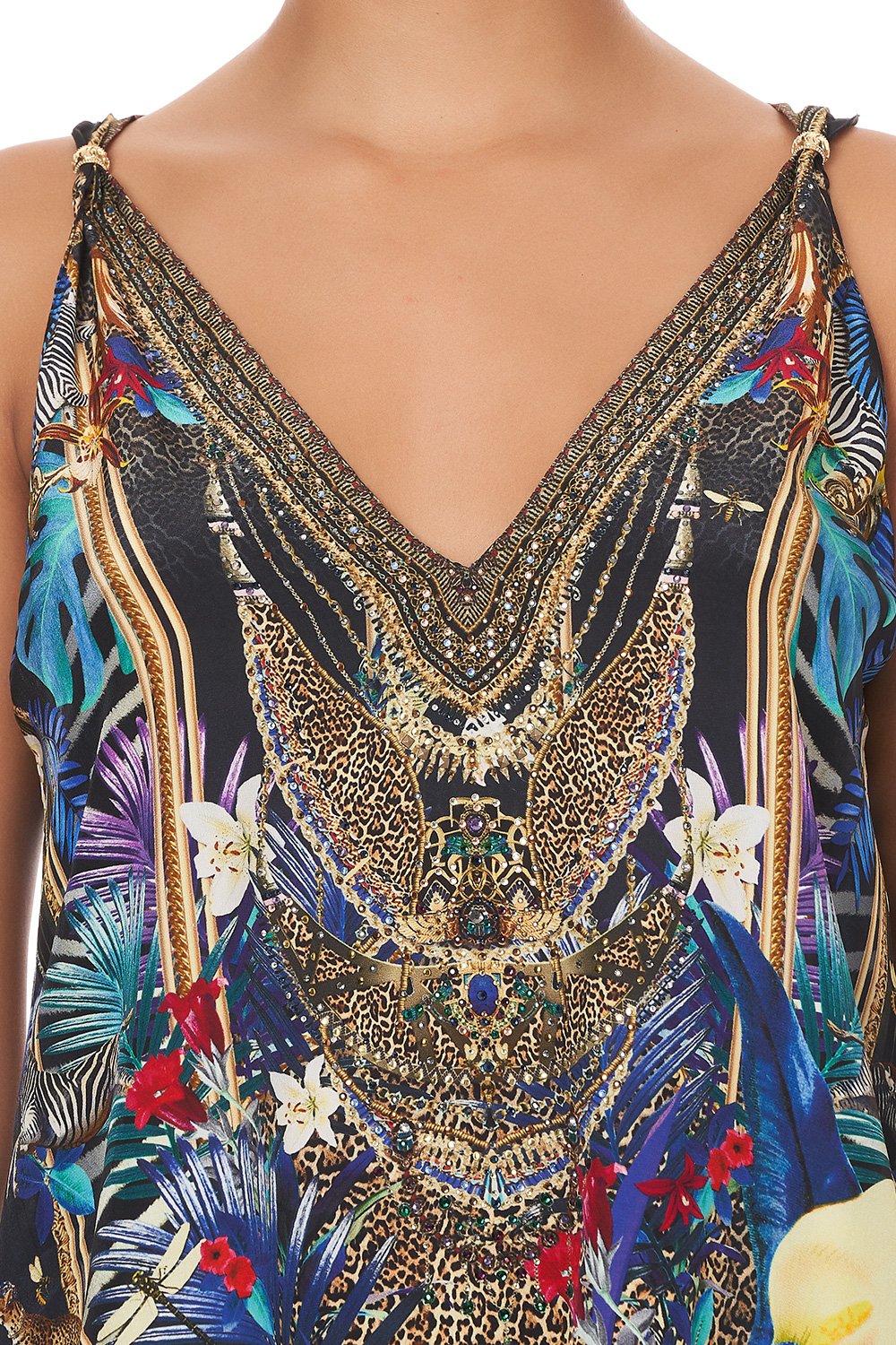 TANK TOP WITH STRAP BEAD DETAIL RAINBOW ROOM