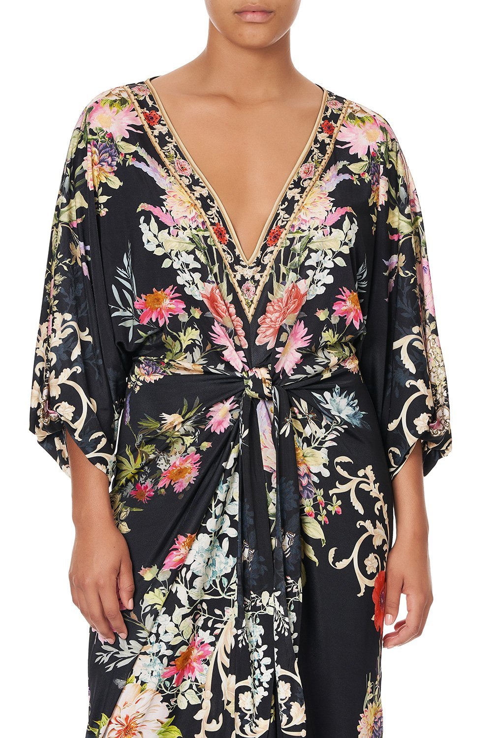 JERSEY TWIST SLEEVE DRESS HAMPTON HIVE