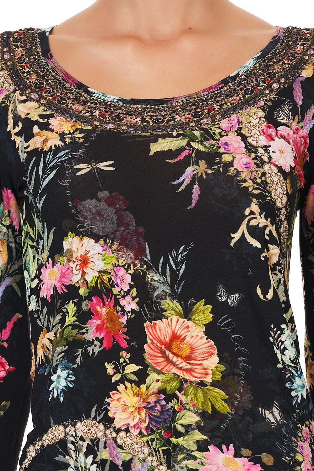 LONG SLEEVE FITTED TOP HAMPTON HIVE