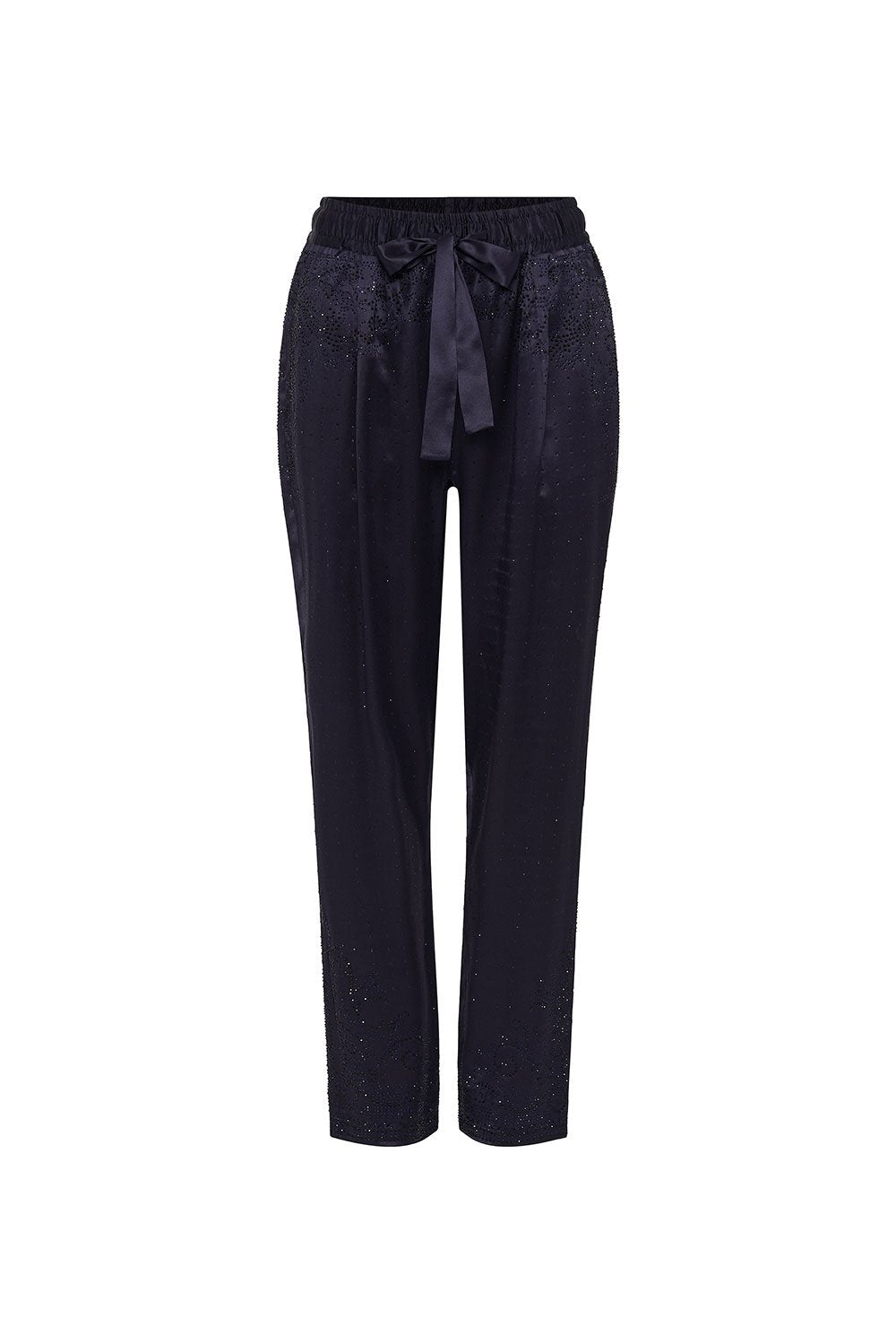 DROP CROTCH SLIM LEG PANT LUXE NAVY