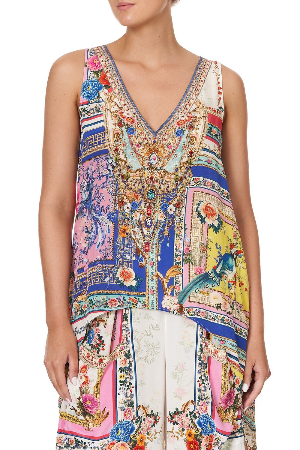 HIGH LOW CROSS OVERLAY TOP PARTY IN THE PALACE