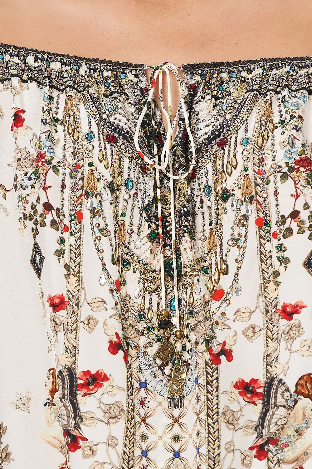 DROP SHOULDER BELL SLEEVE TOP SHAKESPEARES GARDEN