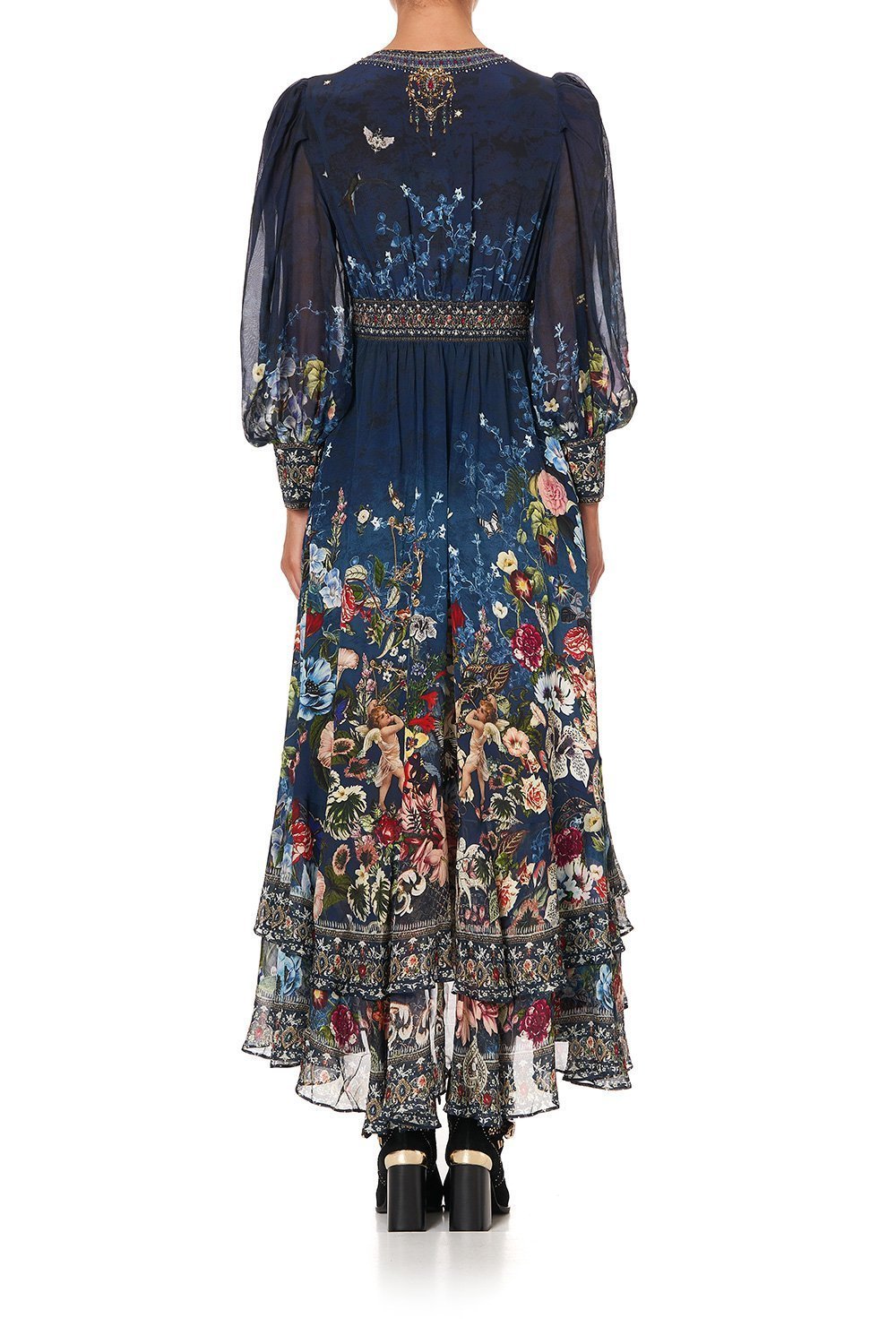 LONG BUTTON FRONT DRESS DREAMS OF MIDSUMMER