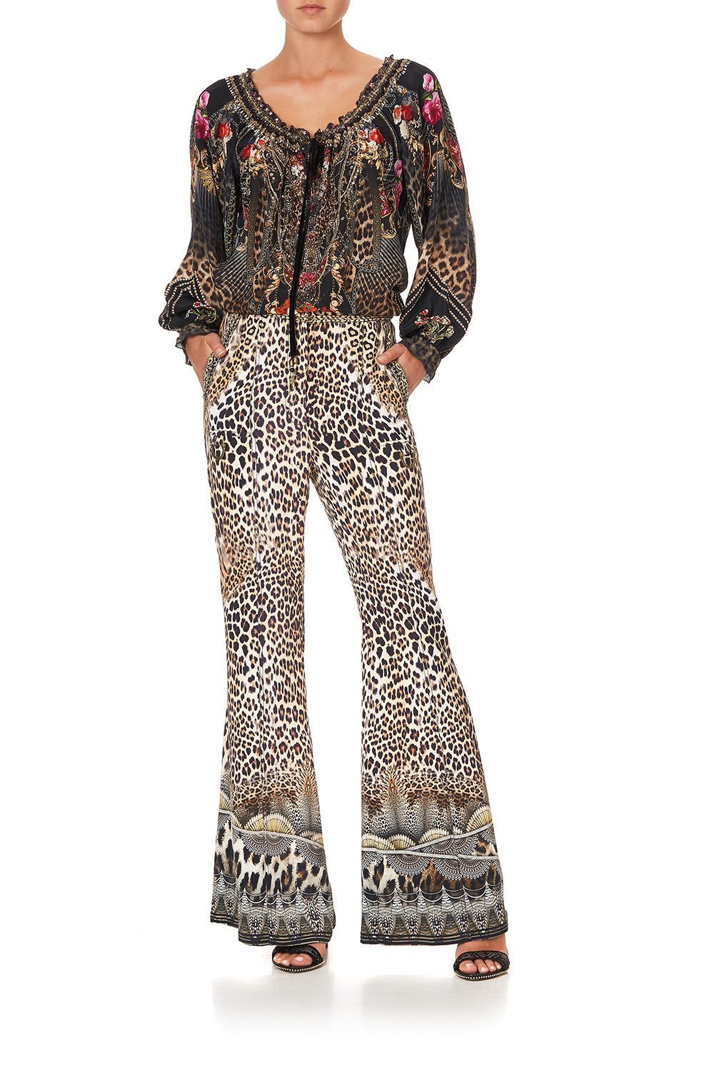 NECK TIE GATHERED BLOUSE GOTHIC GODDESS