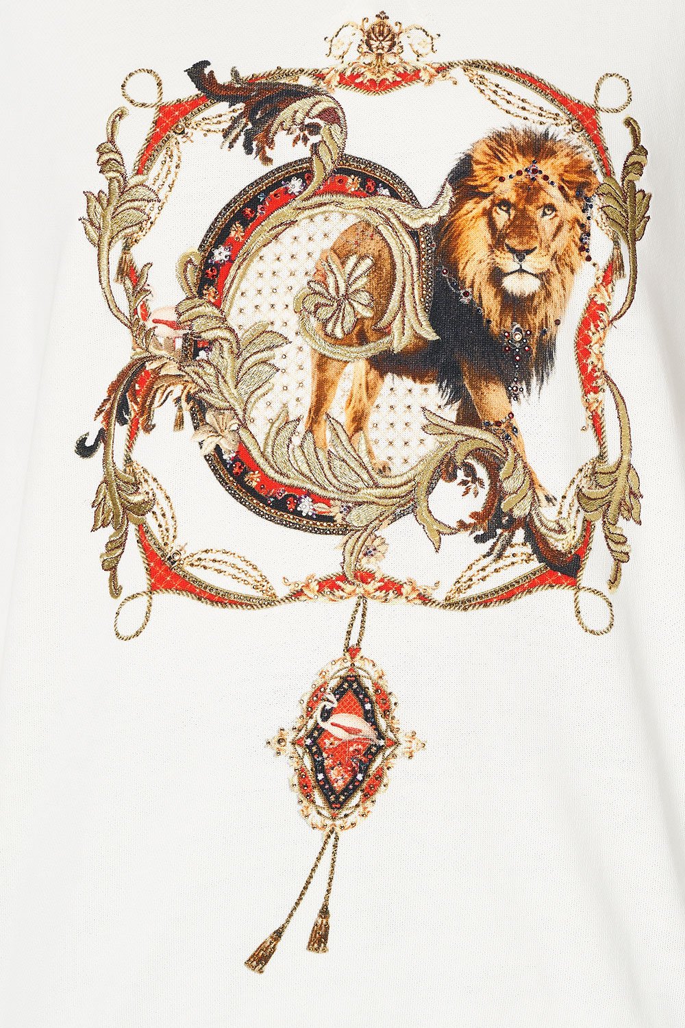 HOODY WITH POCKETS AND THE QUEEN WORE RED