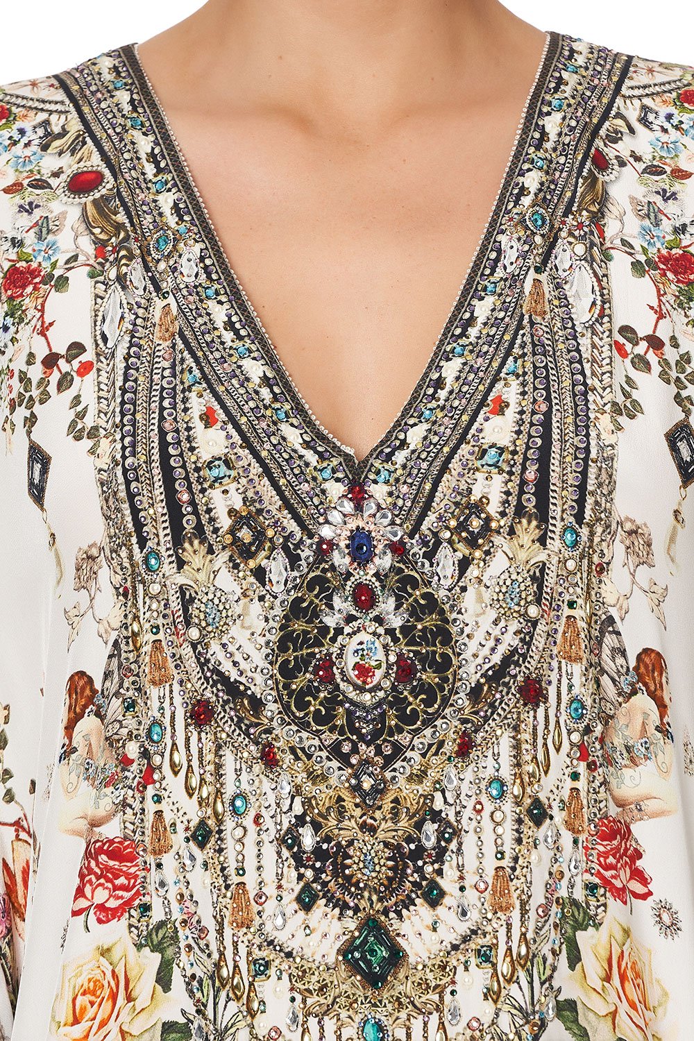 HIGH LOW RUFFLE DRESS SHAKESPEARES GARDEN