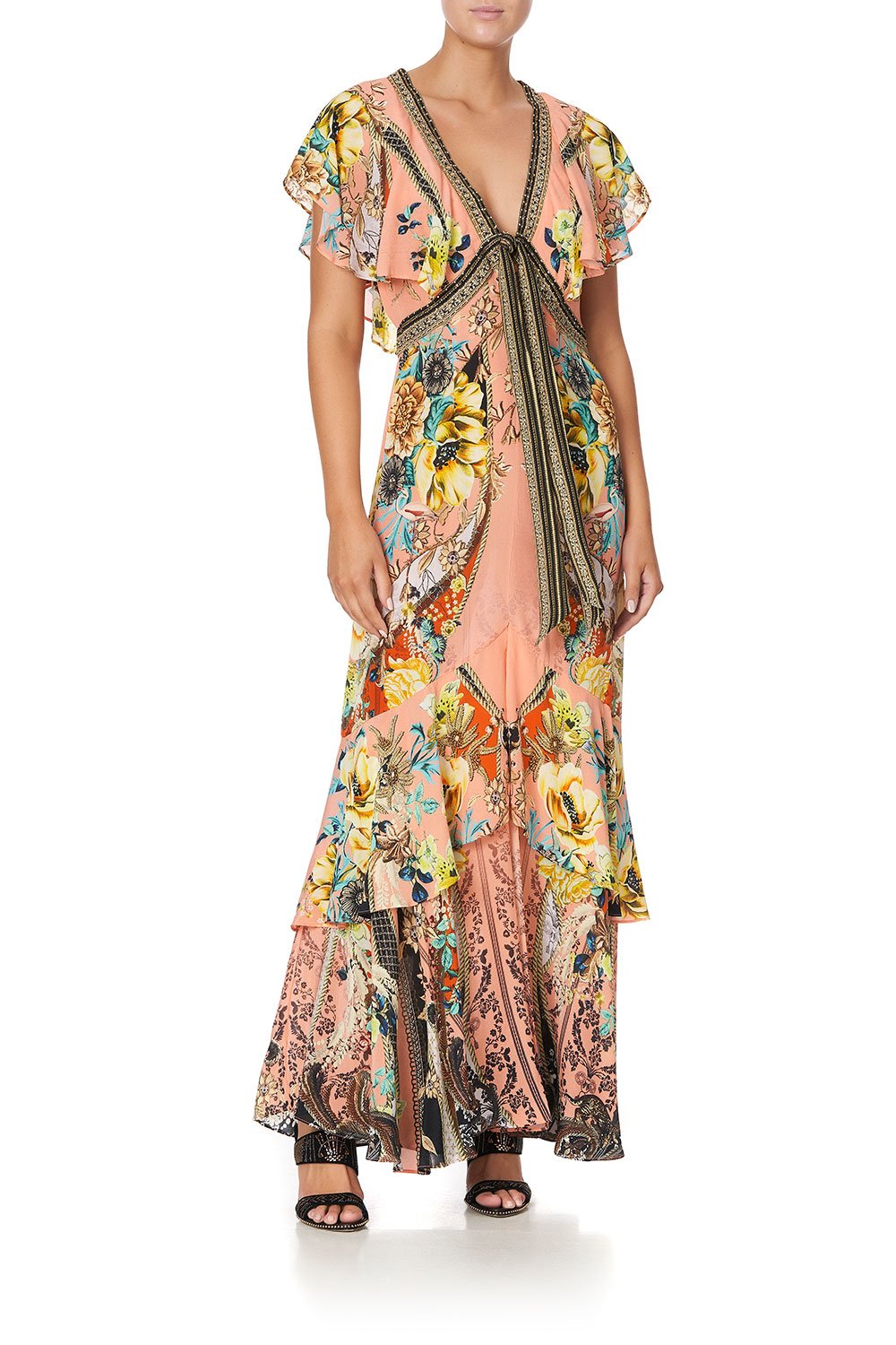 TIE FRONT MAXI WITH CF SPLIT WATCH THE THRONE