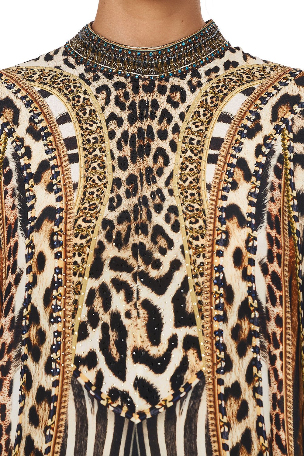 HIGH COLLAR KAFTAN WITH TIE BERKELEY ST AFTER DARK