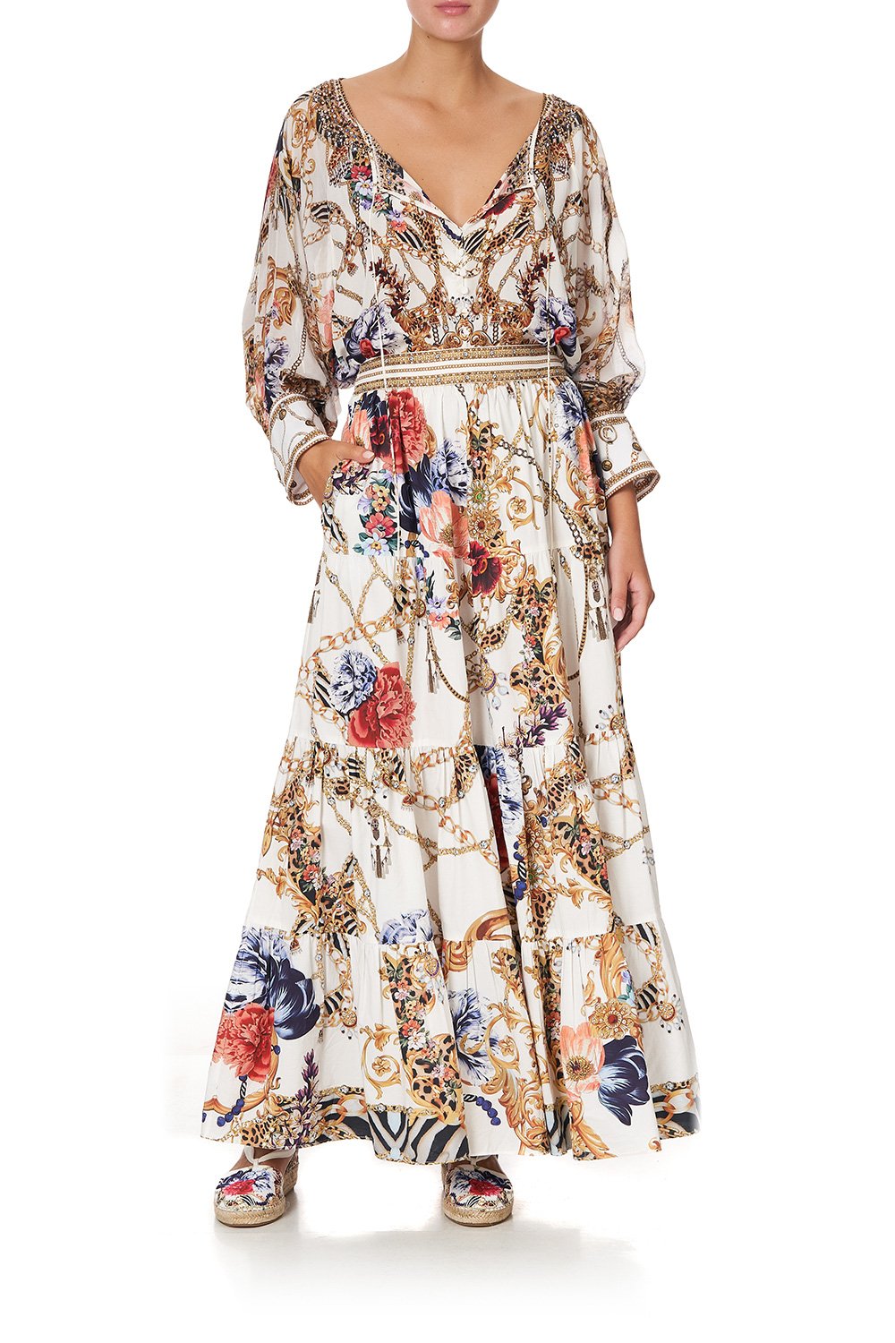 RAGLAN SLEEVE BUTTON UP TOP REIGN SUPREME