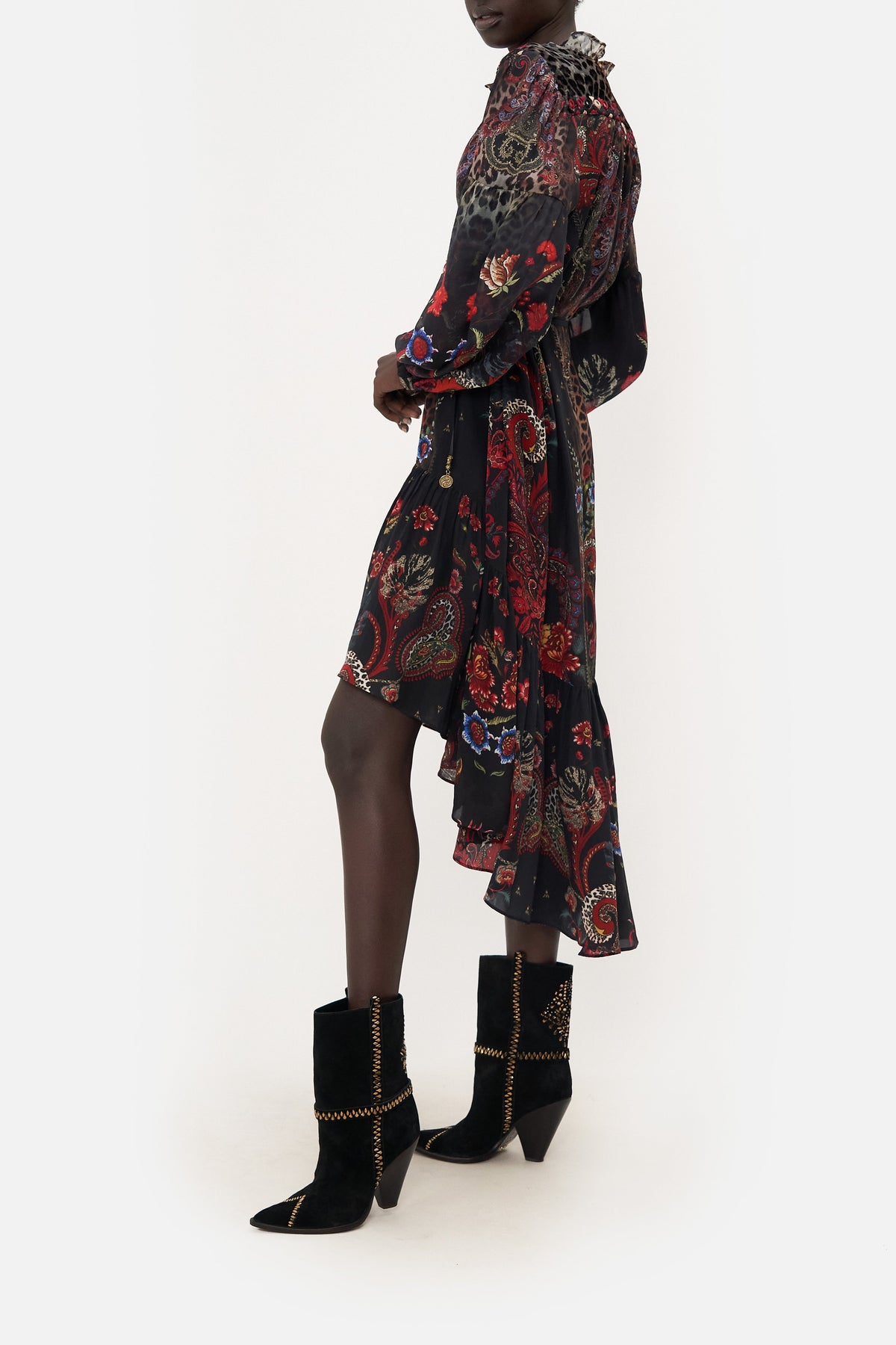 BLOUSON HIGH LOW DRESS WOODSTOCK ROCK