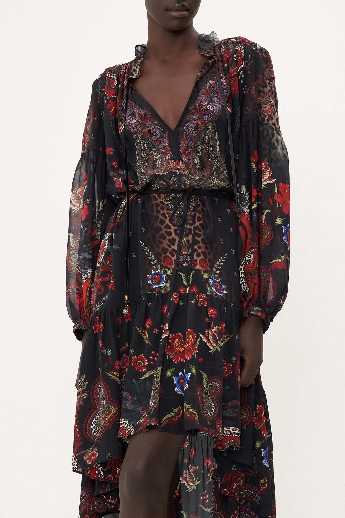 BLOUSON HIGH LOW DRESS WOODSTOCK ROCK