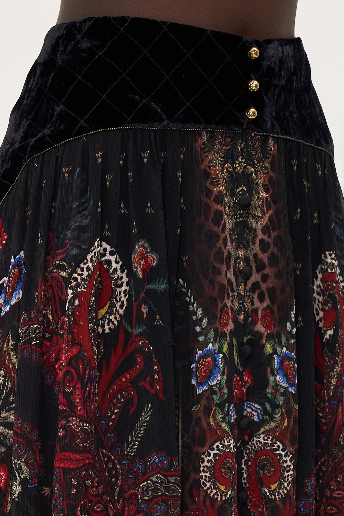 SHAPED WAIST SKIRT WOODSTOCK ROCK