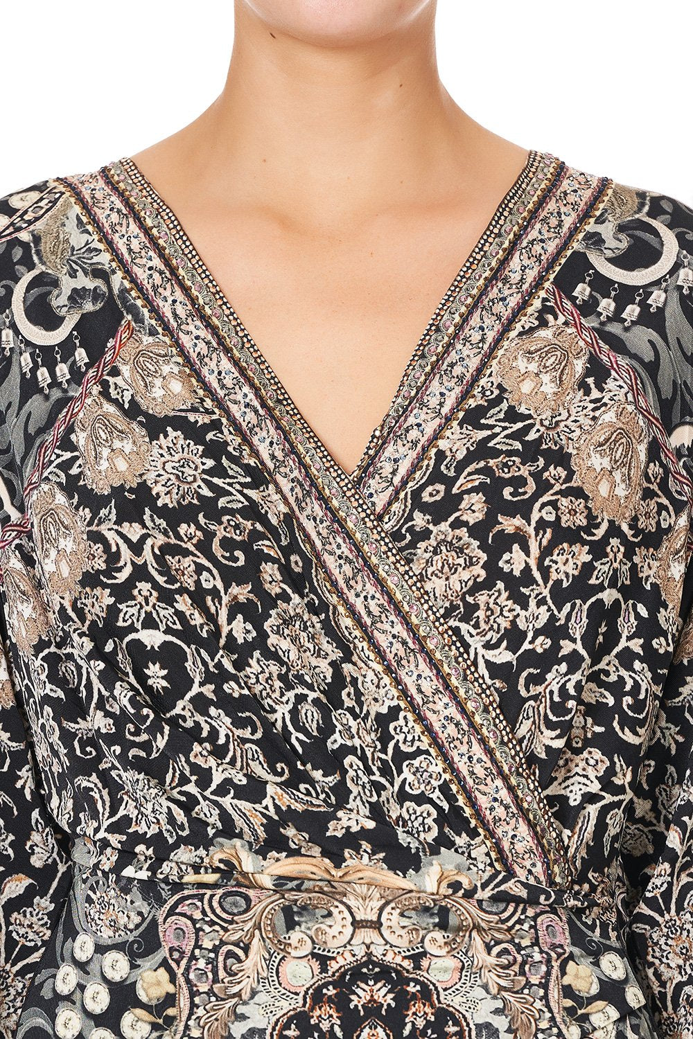 DRAPED WRAP DRESS DUST HER OFF