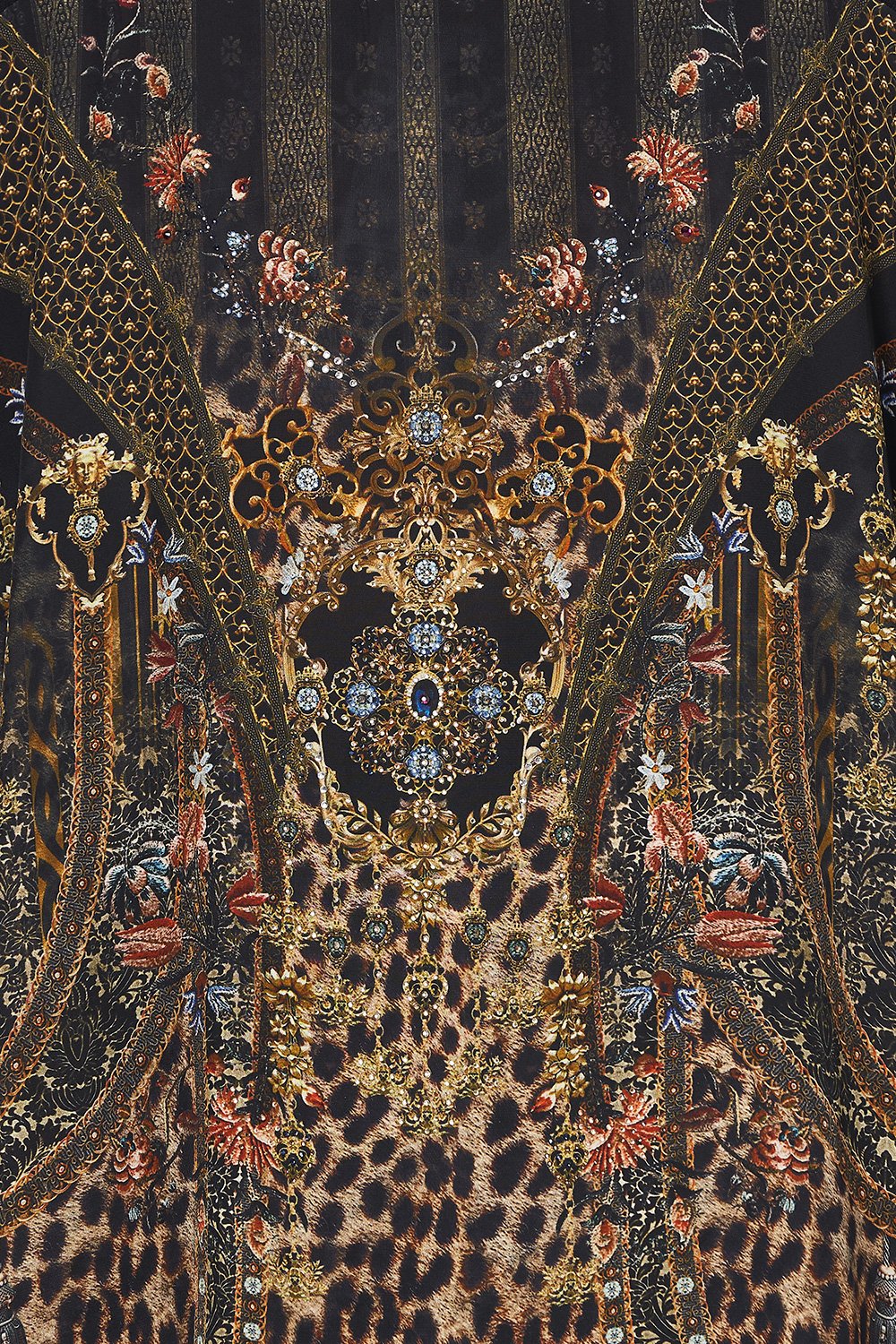 V NECK JUMPER WITH PRINT BACK ABINGDON PALACE