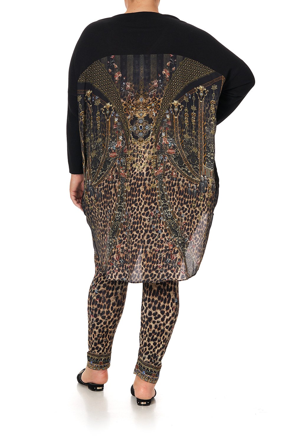 V NECK JUMPER WITH PRINT BACK ABINGDON PALACE