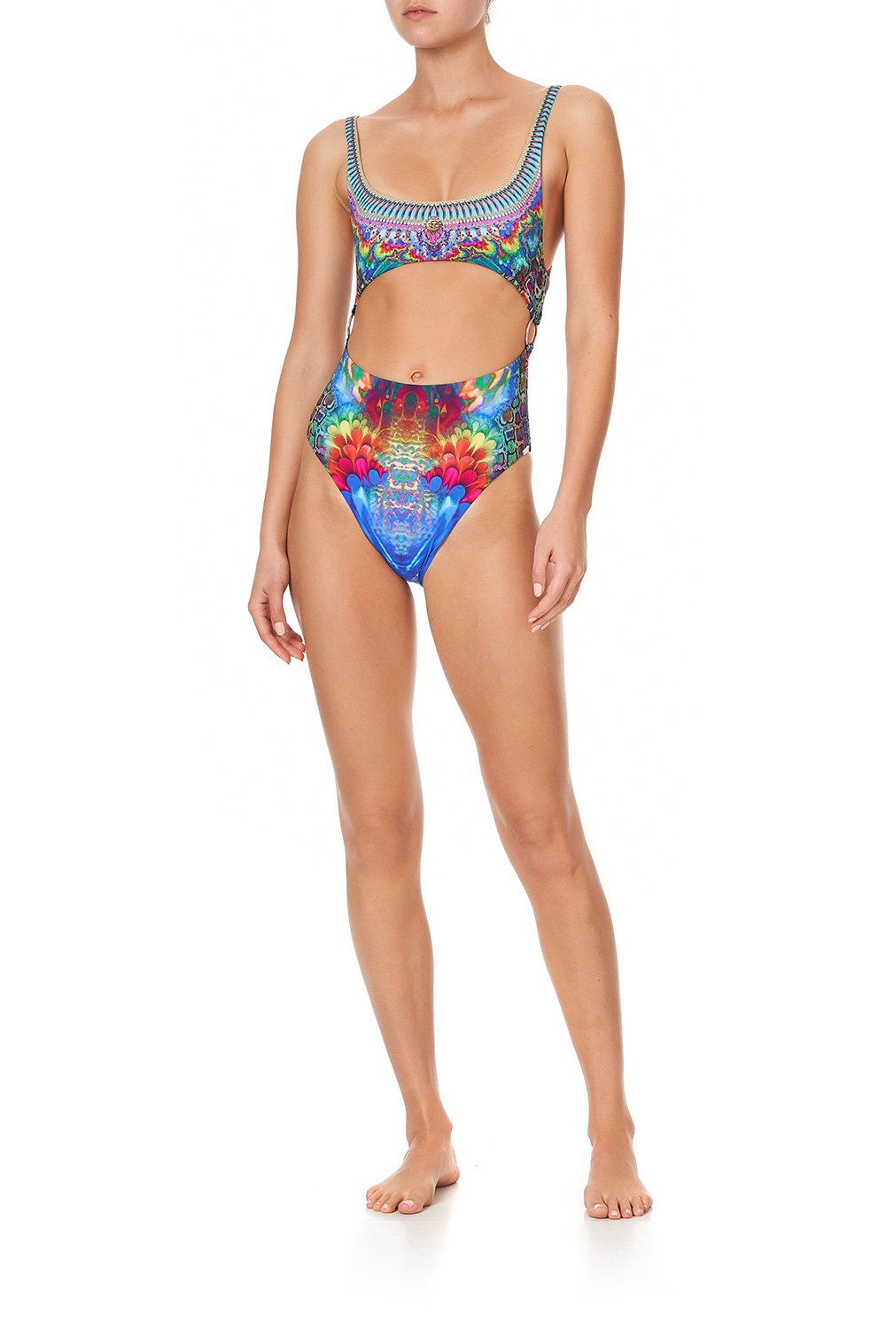 CUT OUT ONE PIECE WITH RINGS HYPED UP HIPPIE