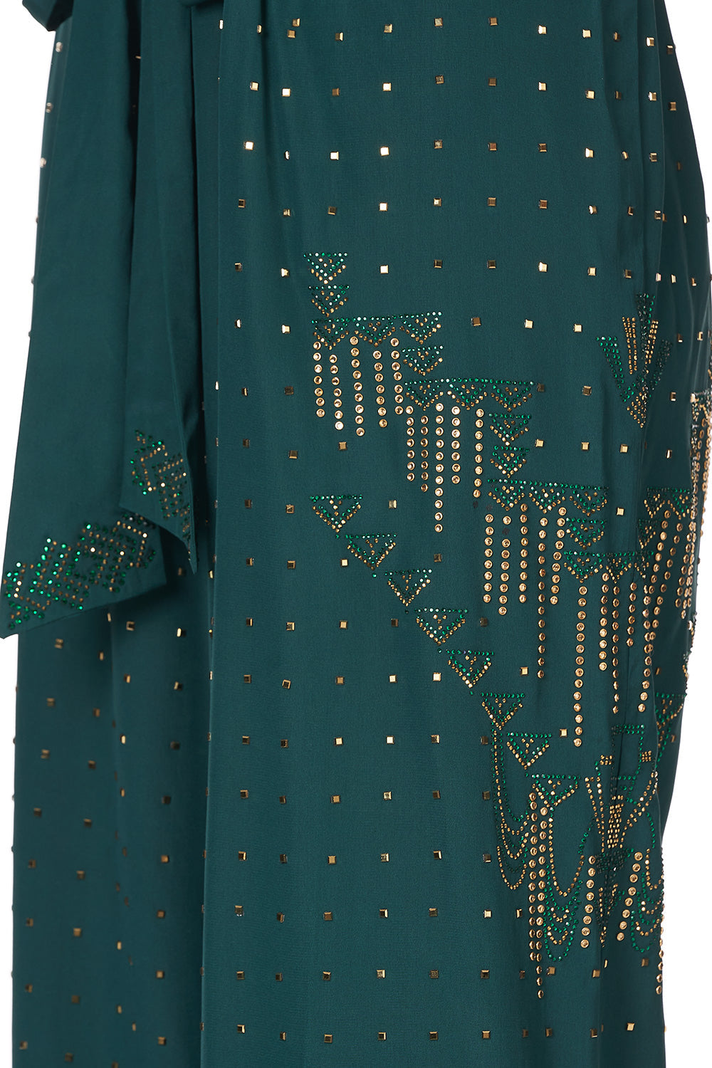 LOUNGE TROUSER WITH TIE WAIST LUXE EMERALD
