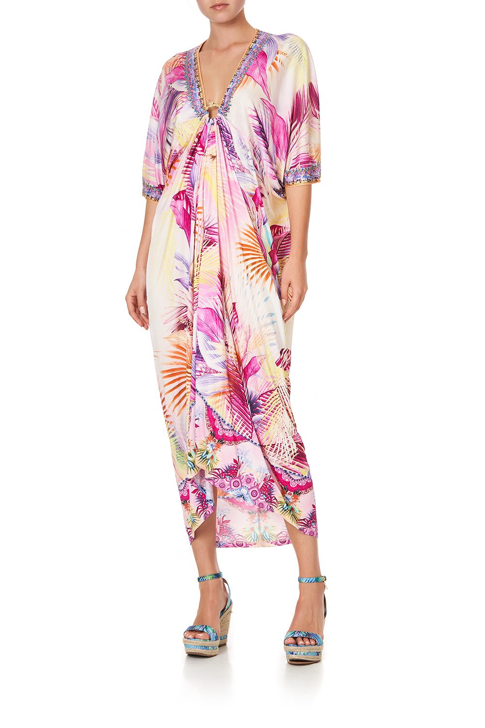 METAL RING JERSEY KAFTAN SOUTH BEACH SUNRISE