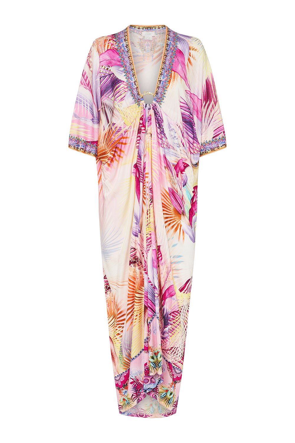 METAL RING JERSEY KAFTAN SOUTH BEACH SUNRISE